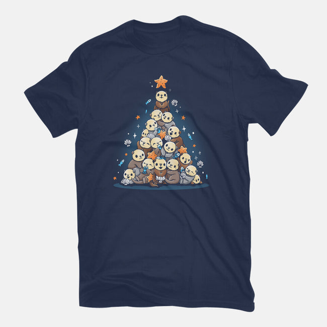 Otter Christmas-Womens-Fitted-Tee-Vallina84