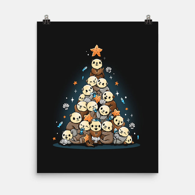 Otter Christmas-None-Matte-Poster-Vallina84