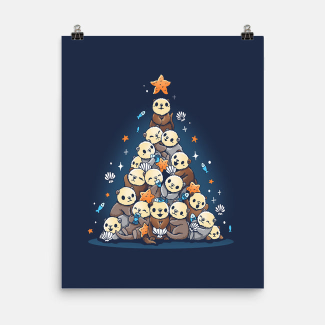 Otter Christmas-None-Matte-Poster-Vallina84