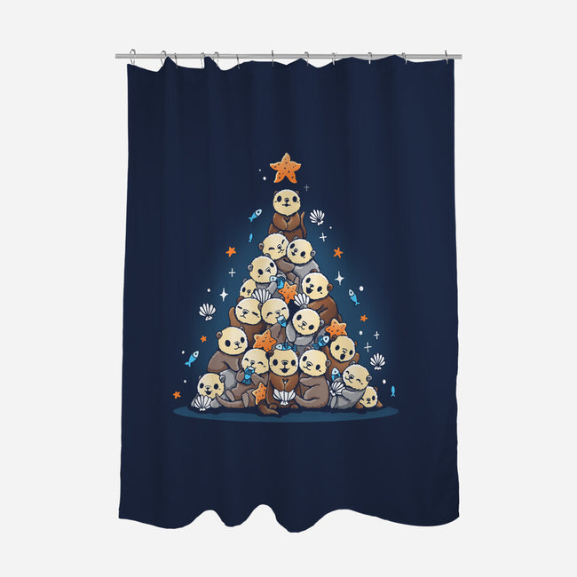 Otter Christmas-None-Polyester-Shower Curtain-Vallina84