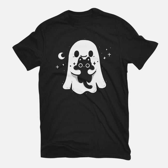 Ghost Kitten-Womens-Fitted-Tee-Vallina84