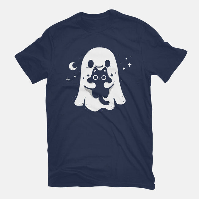 Ghost Kitten-Womens-Fitted-Tee-Vallina84