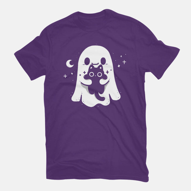 Ghost Kitten-Womens-Fitted-Tee-Vallina84