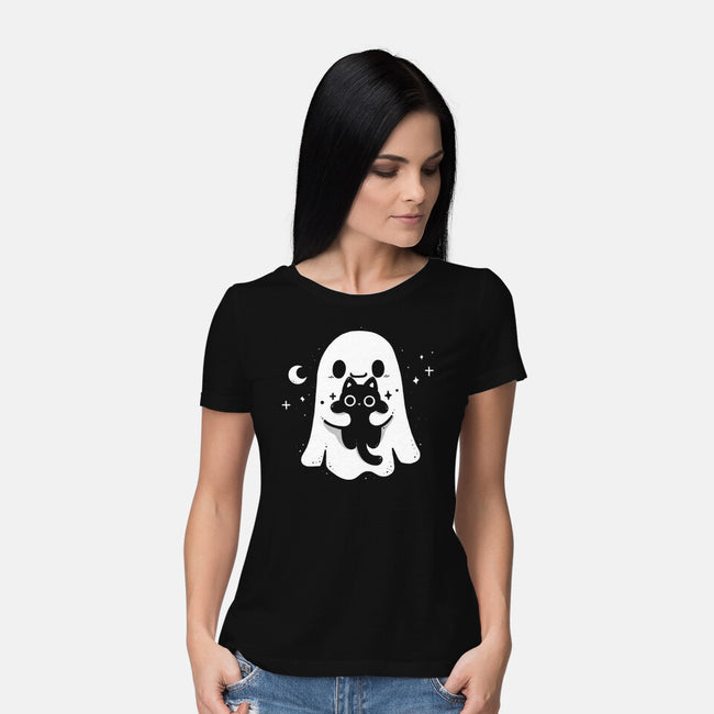 Ghost Kitten-Womens-Basic-Tee-Vallina84