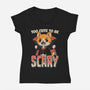 Too Cute To Be Scary-Womens-V-Neck-Tee-Popnotic