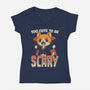 Too Cute To Be Scary-Womens-V-Neck-Tee-Popnotic
