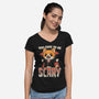 Too Cute To Be Scary-Womens-V-Neck-Tee-Popnotic