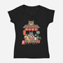 My Neighbor Coffee Shop-Womens-V-Neck-Tee-Tri haryadi
