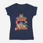 My Neighbor Coffee Shop-Womens-V-Neck-Tee-Tri haryadi
