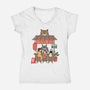 My Neighbor Coffee Shop-Womens-V-Neck-Tee-Tri haryadi