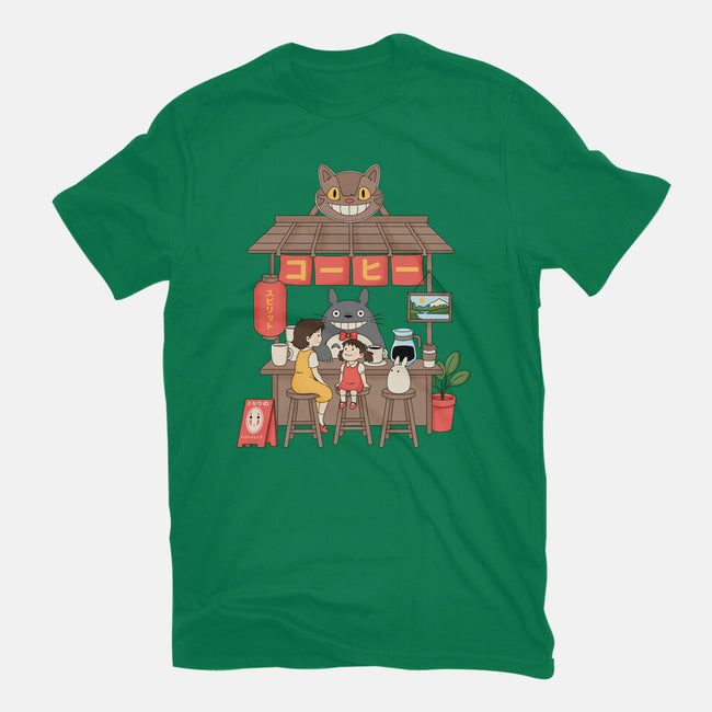 My Neighbor Coffee Shop-Womens-Fitted-Tee-Tri haryadi