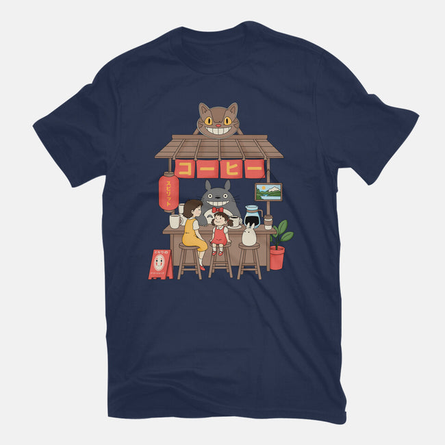 My Neighbor Coffee Shop-Womens-Fitted-Tee-Tri haryadi