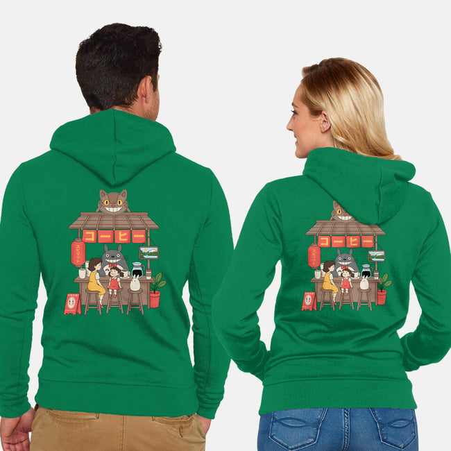 My Neighbor Coffee Shop-Unisex-Zip-Up-Sweatshirt-Tri haryadi