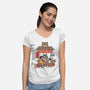 My Neighbor Coffee Shop-Womens-V-Neck-Tee-Tri haryadi
