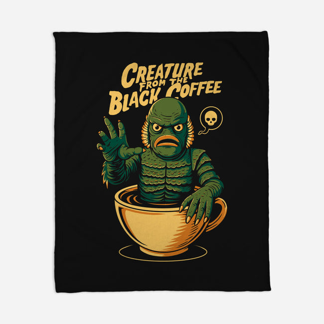 Creature From The Black Coffee-None-Fleece-Blanket-Eoli Studio