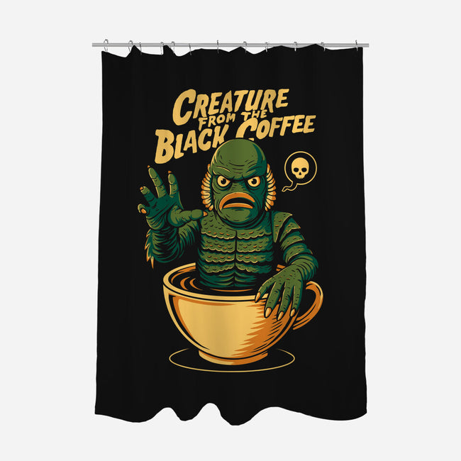 Creature From The Black Coffee-None-Polyester-Shower Curtain-Eoli Studio