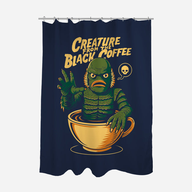 Creature From The Black Coffee-None-Polyester-Shower Curtain-Eoli Studio