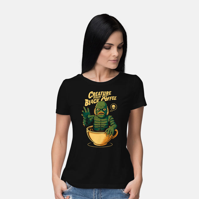 Creature From The Black Coffee-Womens-Basic-Tee-Eoli Studio