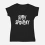 Stay Spooky Monsters-Womens-V-Neck-Tee-Eoli Studio