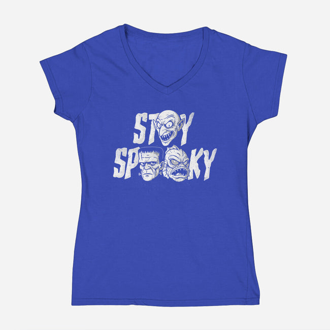 Stay Spooky Monsters-Womens-V-Neck-Tee-Eoli Studio