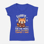 Sorry For The Accurate Things-Womens-V-Neck-Tee-NemiMakeit
