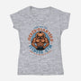 The Pumpkin Gym-Womens-V-Neck-Tee-glitchygorilla