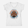 The Pumpkin Gym-Womens-V-Neck-Tee-glitchygorilla