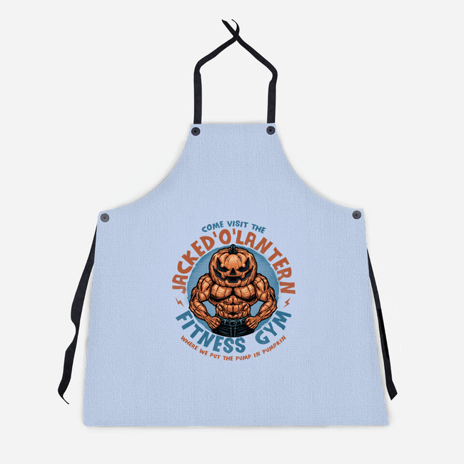 The Pumpkin Gym-Unisex-Kitchen-Apron-glitchygorilla