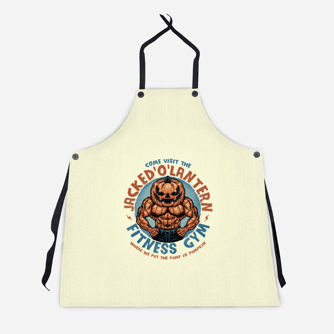 The Pumpkin Gym-Unisex-Kitchen-Apron-glitchygorilla