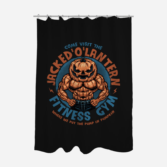 The Pumpkin Gym-None-Polyester-Shower Curtain-glitchygorilla