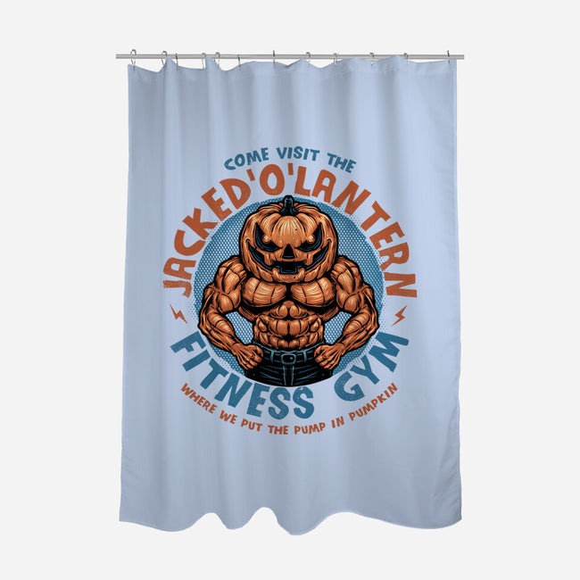 The Pumpkin Gym-None-Polyester-Shower Curtain-glitchygorilla