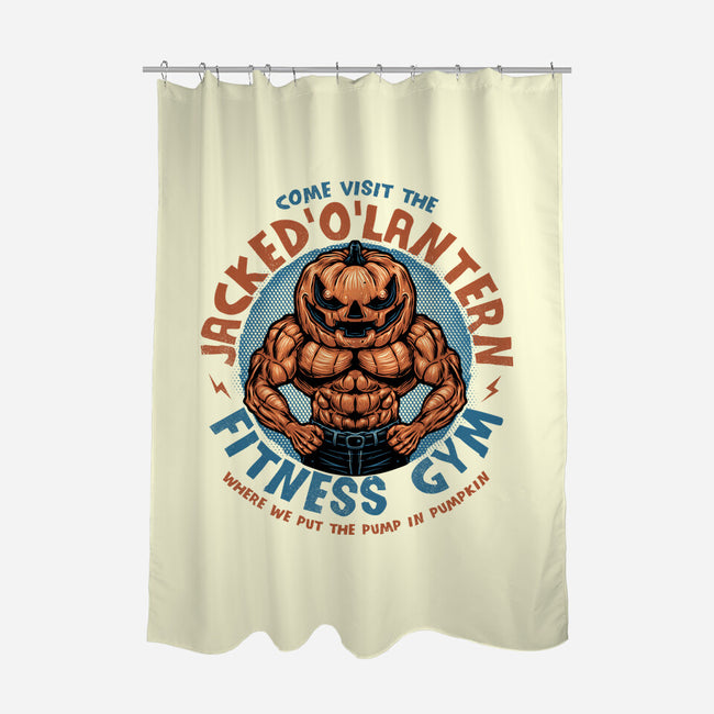 The Pumpkin Gym-None-Polyester-Shower Curtain-glitchygorilla