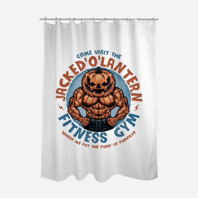 The Pumpkin Gym-None-Polyester-Shower Curtain-glitchygorilla
