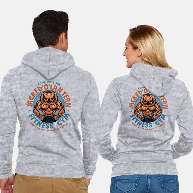 The Pumpkin Gym-Unisex-Zip-Up-Sweatshirt-glitchygorilla