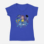 Team Tiger-Womens-V-Neck-Tee-DoOomcat