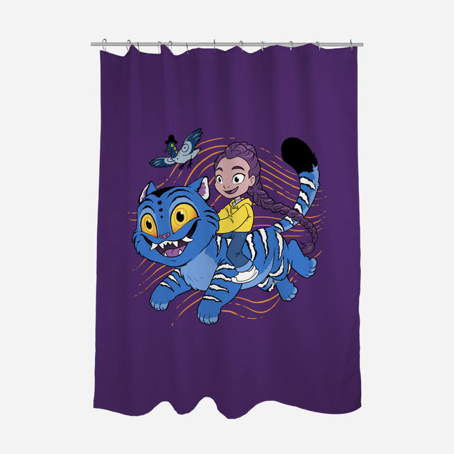 Team Tiger-None-Polyester-Shower Curtain-DoOomcat
