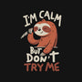 I'm Calm But Don't Try Me-Womens-V-Neck-Tee-koalastudio