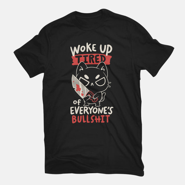 Woke Up Tired-Womens-Fitted-Tee-koalastudio