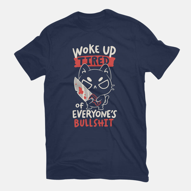 Woke Up Tired-Womens-Fitted-Tee-koalastudio