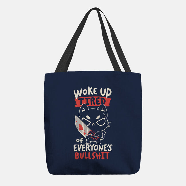 Woke Up Tired-None-Basic Tote-Bag-koalastudio