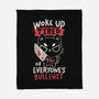 Woke Up Tired-None-Fleece-Blanket-koalastudio