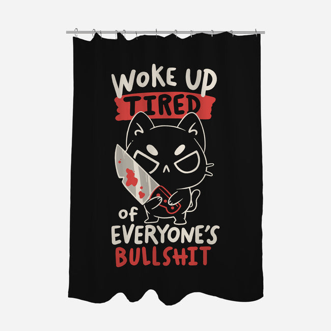 Woke Up Tired-None-Polyester-Shower Curtain-koalastudio