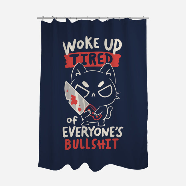 Woke Up Tired-None-Polyester-Shower Curtain-koalastudio