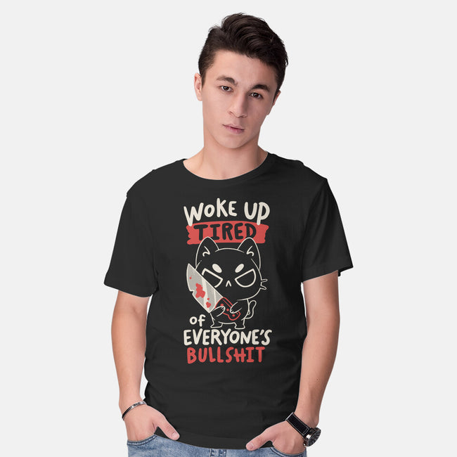 Woke Up Tired-Mens-Basic-Tee-koalastudio