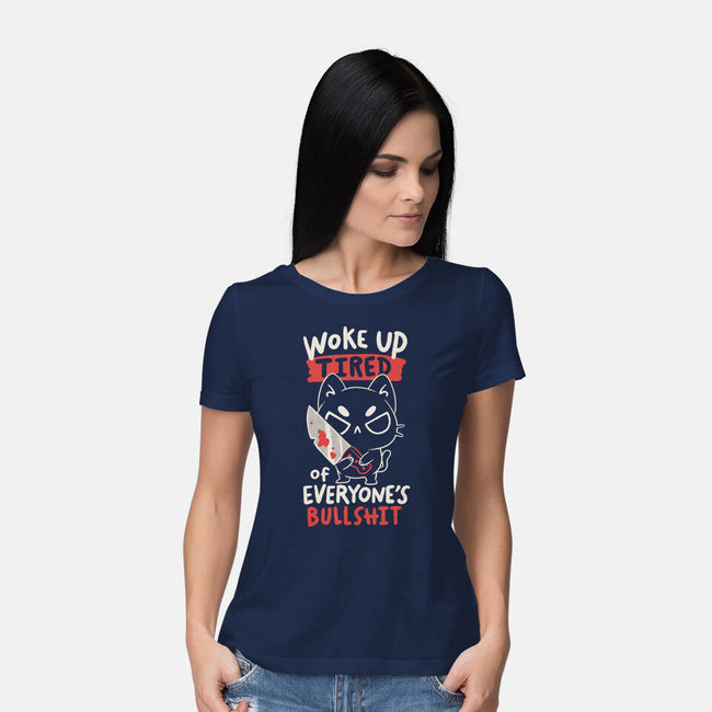Woke Up Tired-Womens-Basic-Tee-koalastudio