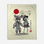 Low And Alone Sumi-e-None-Fleece-Blanket-DrMonekers