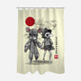 Low And Alone Sumi-e-None-Polyester-Shower Curtain-DrMonekers