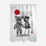 Low And Alone Sumi-e-None-Polyester-Shower Curtain-DrMonekers