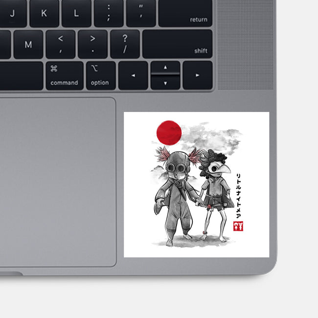 Low And Alone Sumi-e-None-Glossy-Sticker-DrMonekers