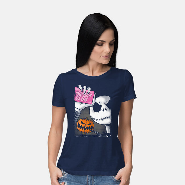 This Is Halloween Club-Womens-Basic-Tee-Barbadifuoco